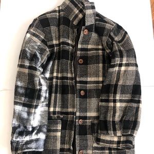 Authentic Synthetic/wool Italian black and white jacket